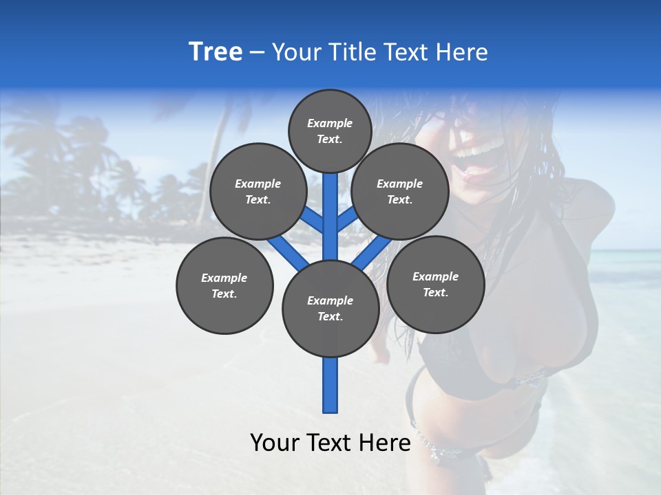 Breasts Tanned Woman PowerPoint Template