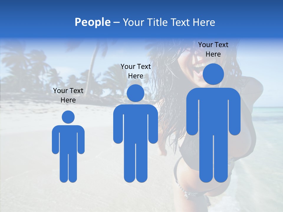 Breasts Tanned Woman PowerPoint Template