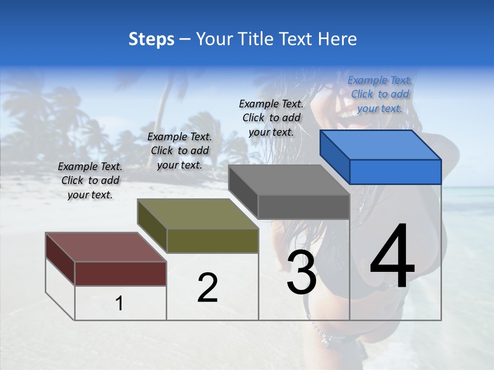 Breasts Tanned Woman PowerPoint Template