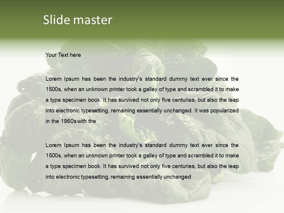 Produce Leafy Raw PowerPoint Template