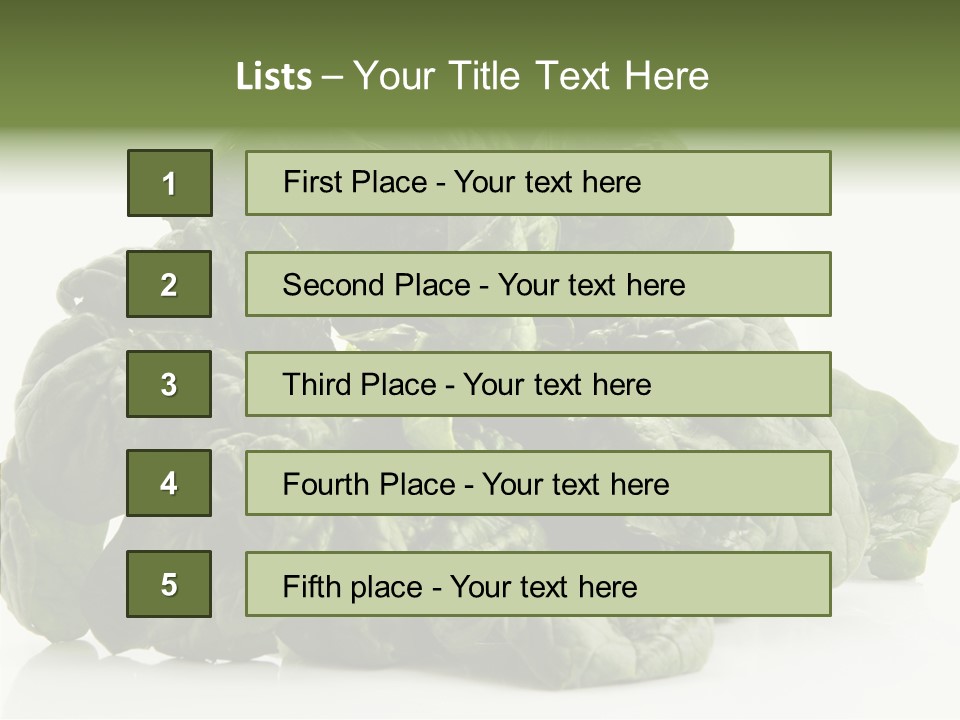 Produce Leafy Raw PowerPoint Template