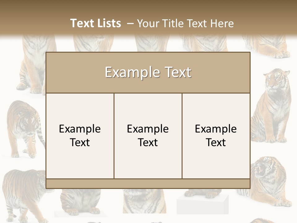 Feline Majestic Tiger PowerPoint Template