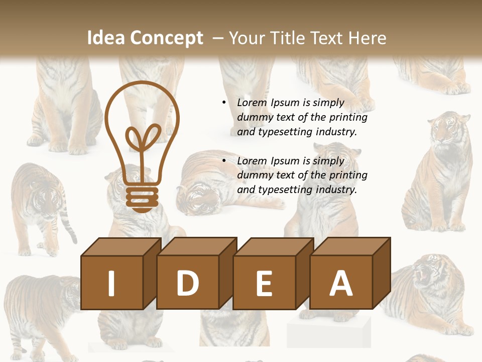 Feline Majestic Tiger PowerPoint Template