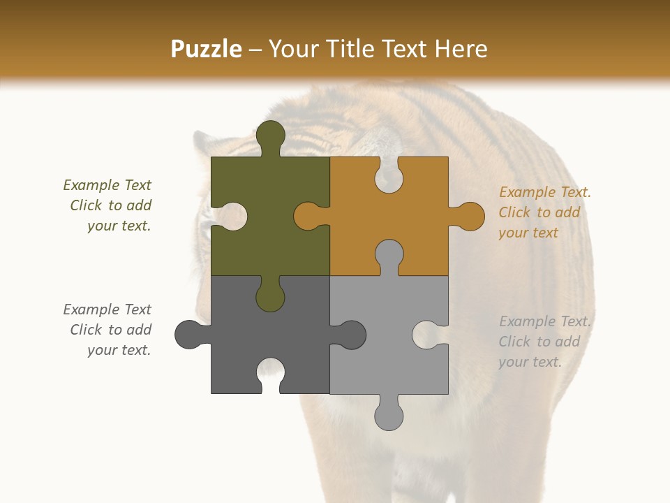 Hunter Furry Cat PowerPoint Template