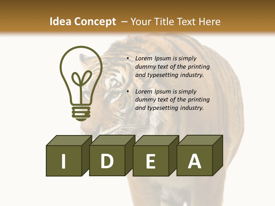 Hunter Furry Cat PowerPoint Template