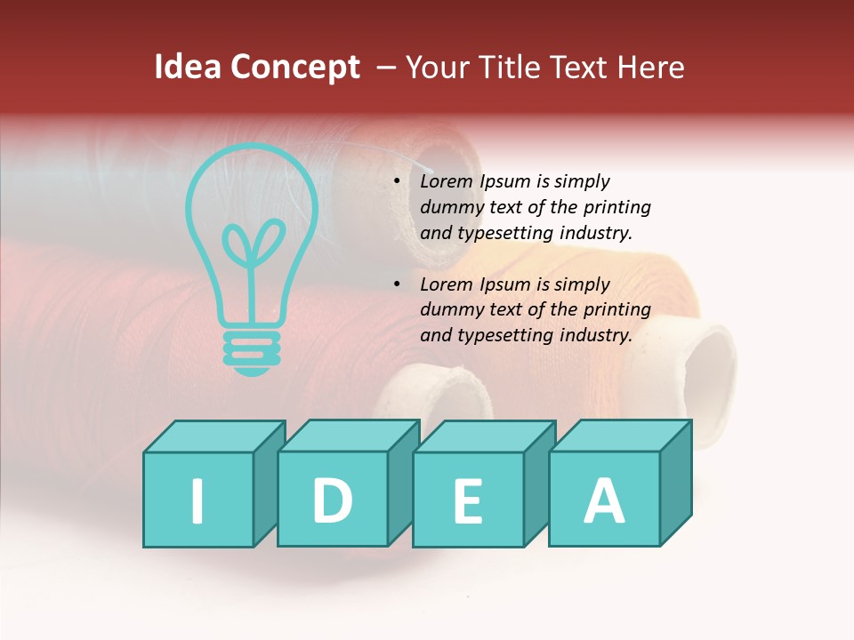 Handiwork Dressmaking Scissors PowerPoint Template