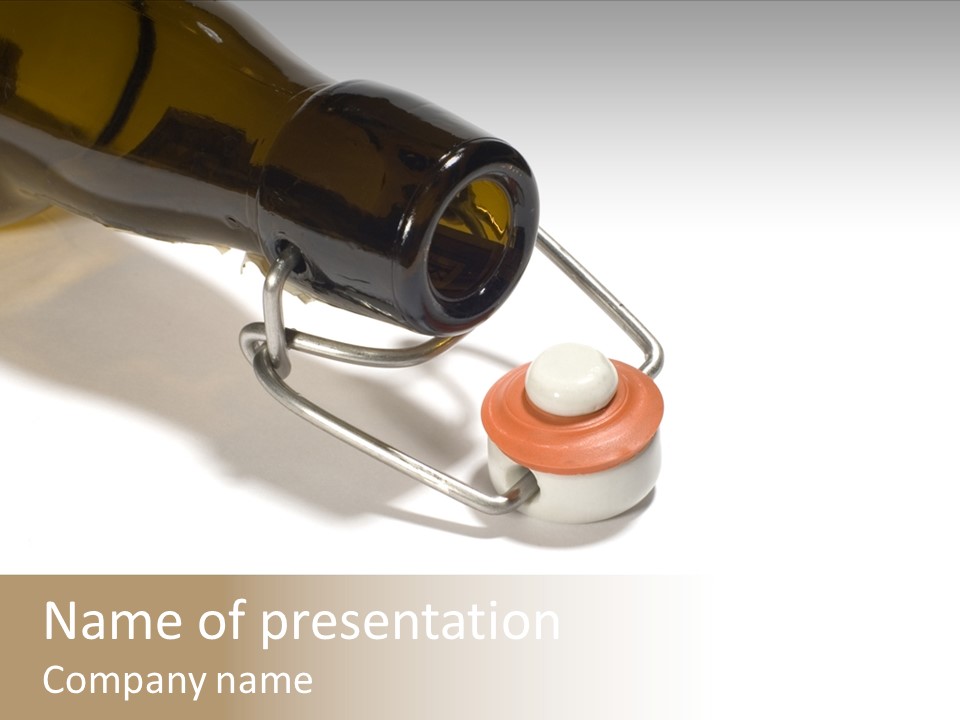 Stop Gap Beer Bottle PowerPoint Template
