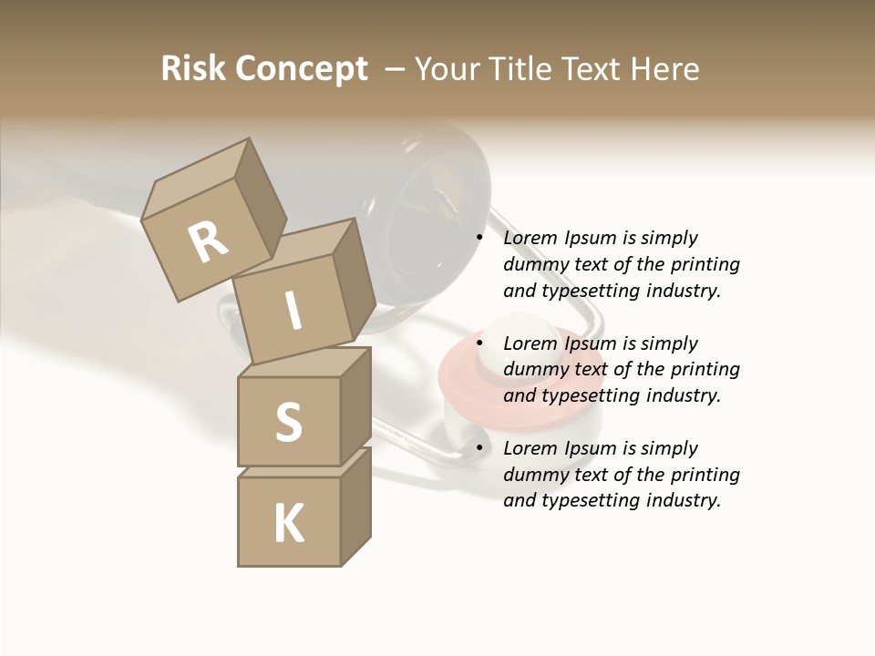 Stop Gap Beer Bottle PowerPoint Template