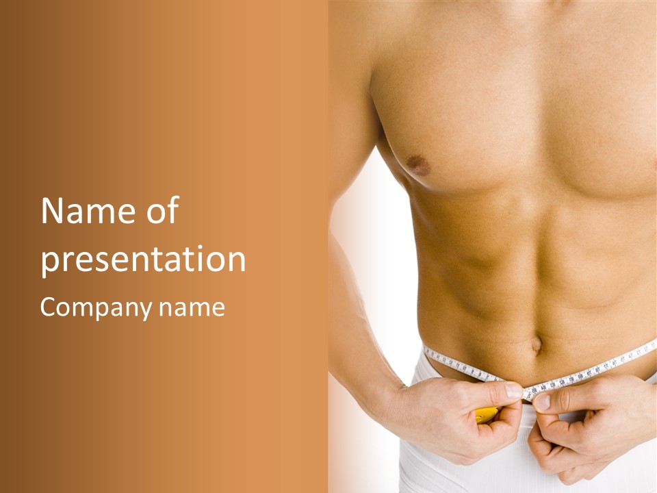 Young Overweight Fat PowerPoint Template