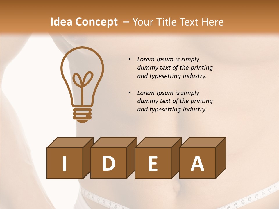 Young Overweight Fat PowerPoint Template