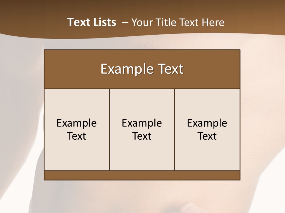 Belly Vigor Potency PowerPoint Template