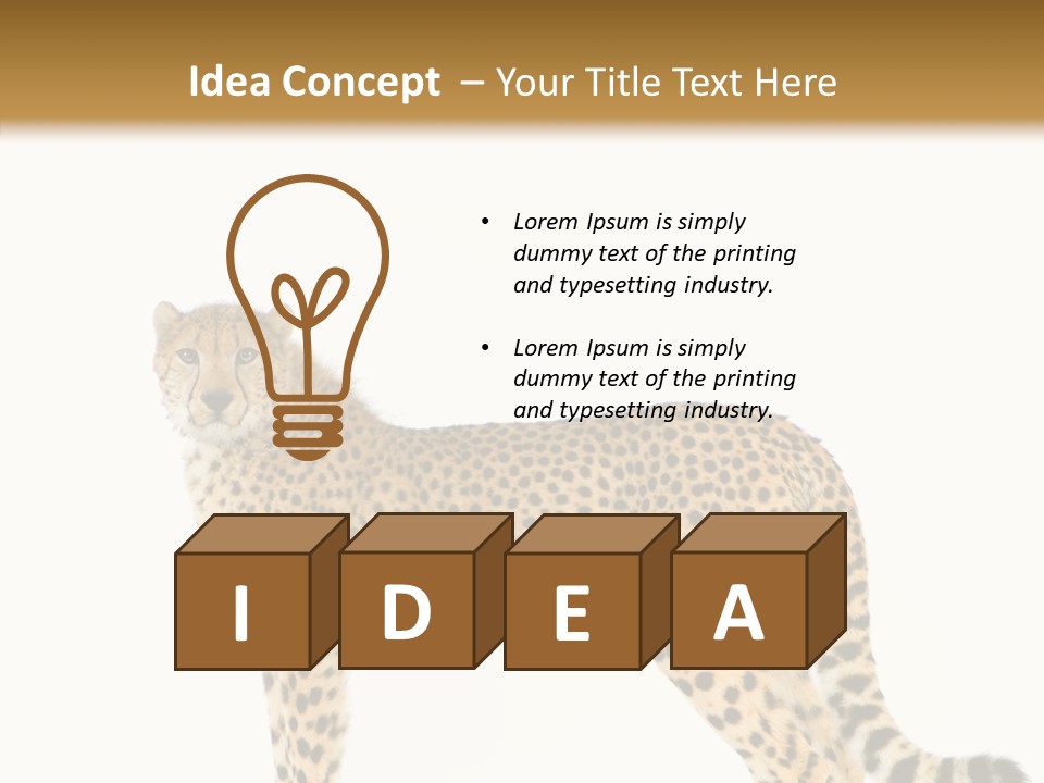 Standing Spotted Male PowerPoint Template