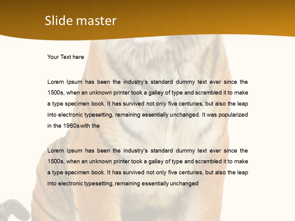 Stripes Fur Face PowerPoint Template