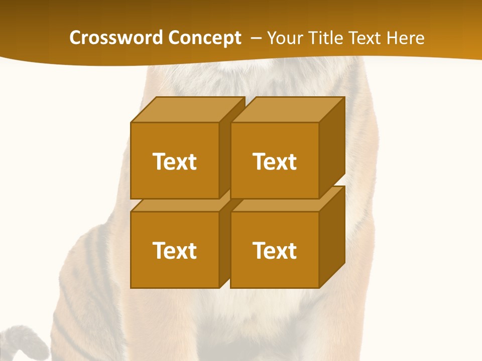 Stripes Fur Face PowerPoint Template