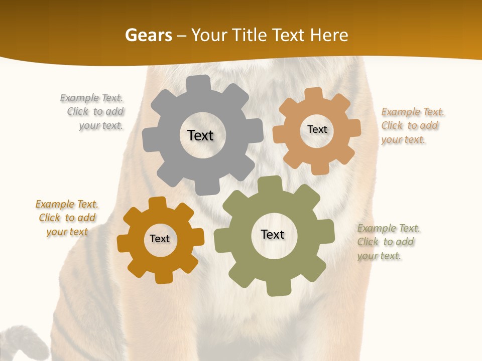 Stripes Fur Face PowerPoint Template