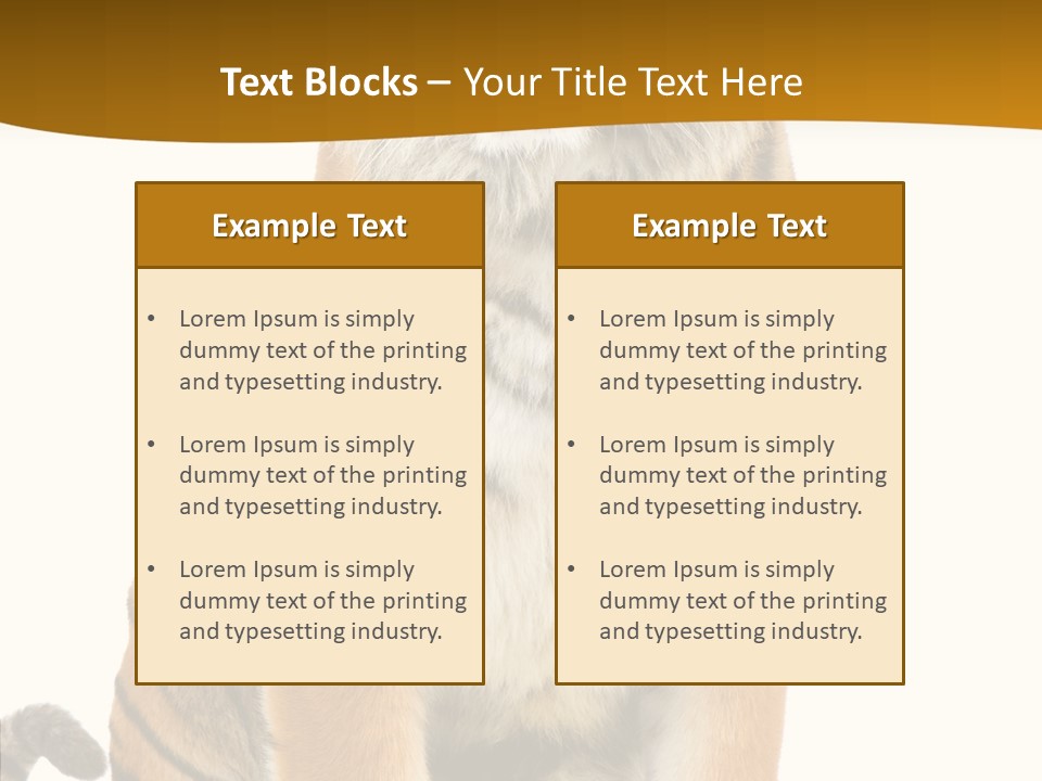 Stripes Fur Face PowerPoint Template