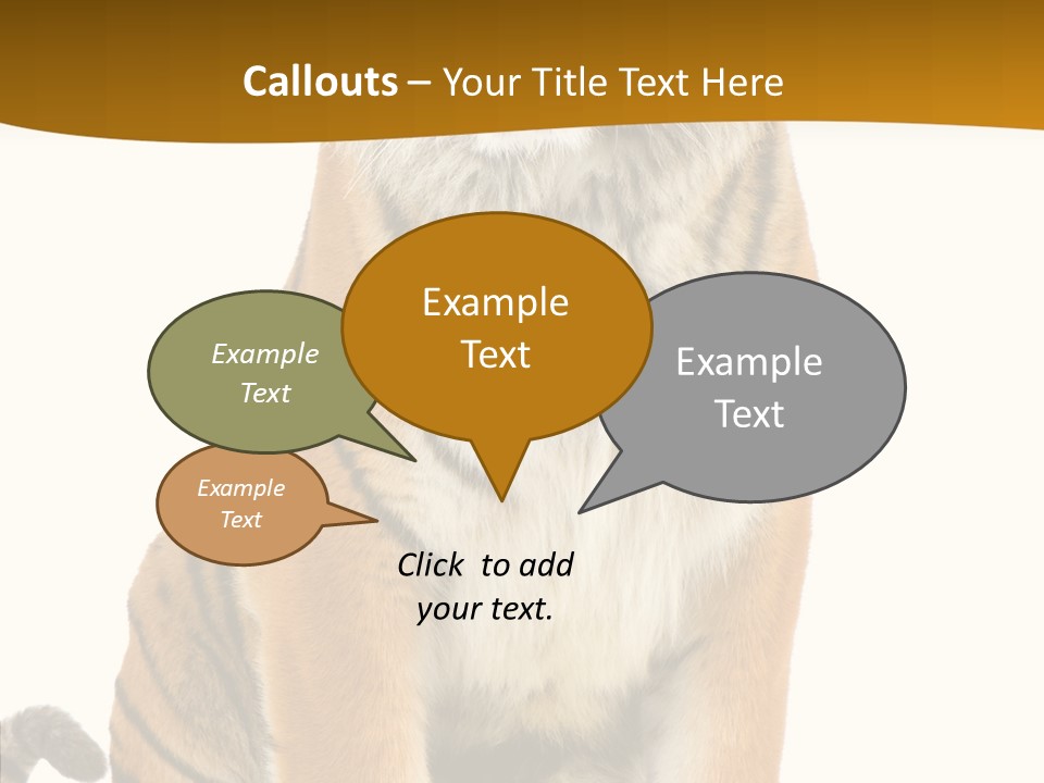 Stripes Fur Face PowerPoint Template