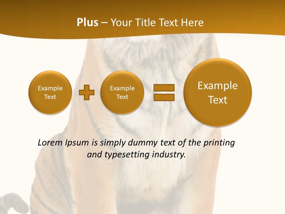 Stripes Fur Face PowerPoint Template