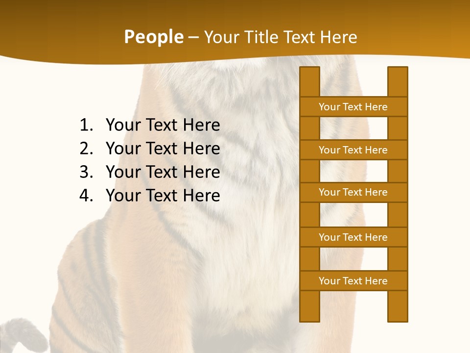 Stripes Fur Face PowerPoint Template