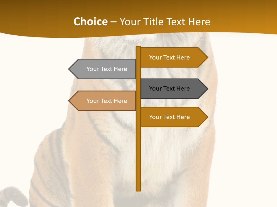 Stripes Fur Face PowerPoint Template