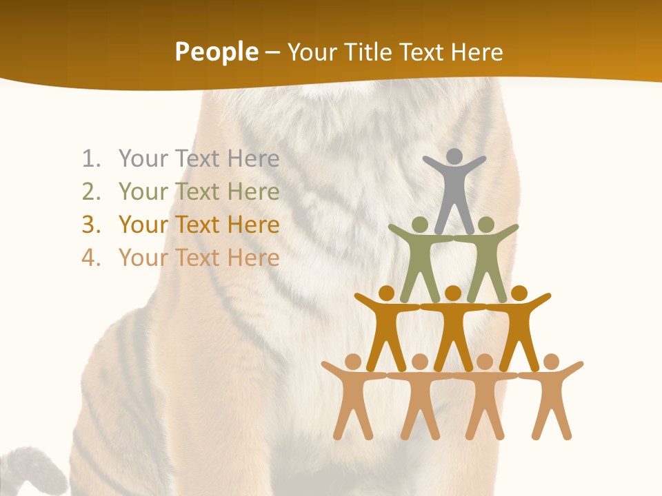 Stripes Fur Face PowerPoint Template