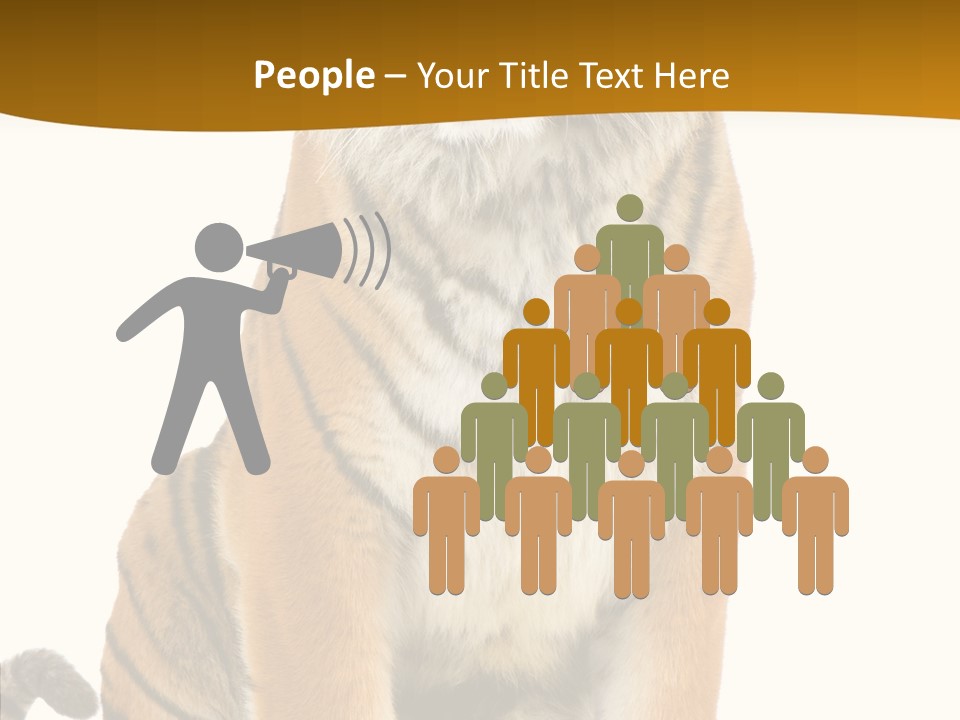 Stripes Fur Face PowerPoint Template