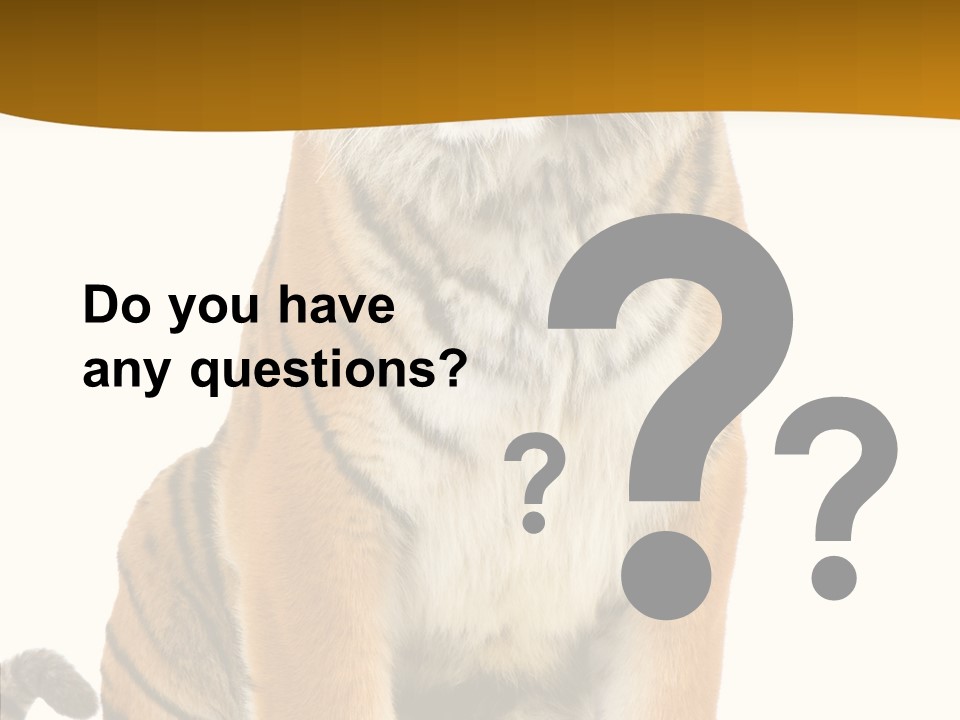 Stripes Fur Face PowerPoint Template