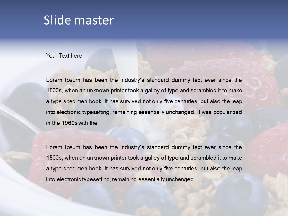 Milk Strawberry Meal PowerPoint Template