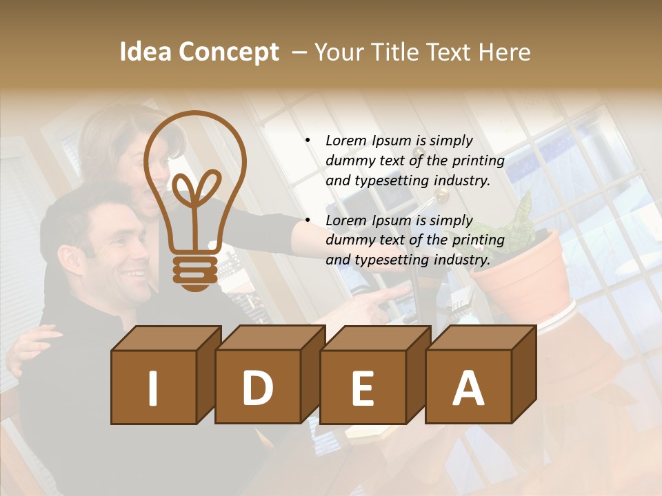 Businessman Room Male PowerPoint Template