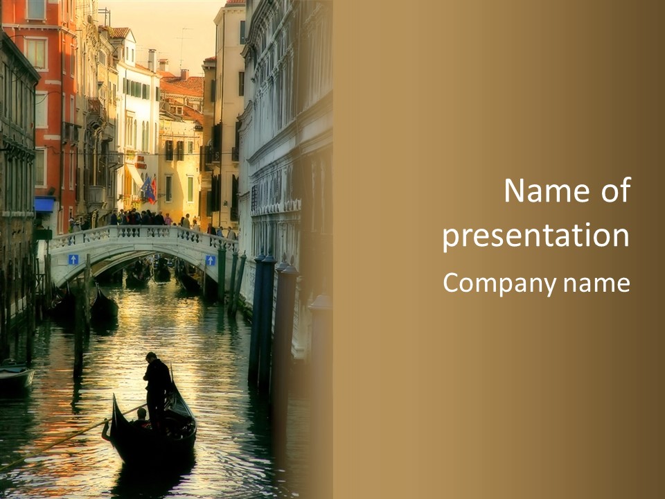 Water Favorite Venice PowerPoint Template