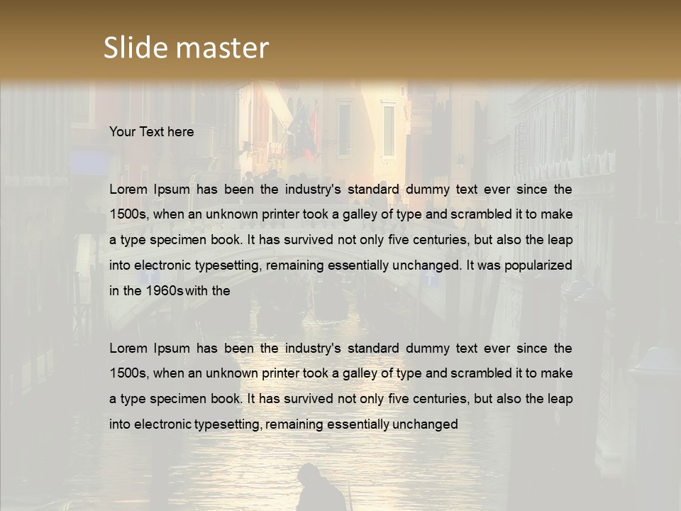 Water Favorite Venice PowerPoint Template