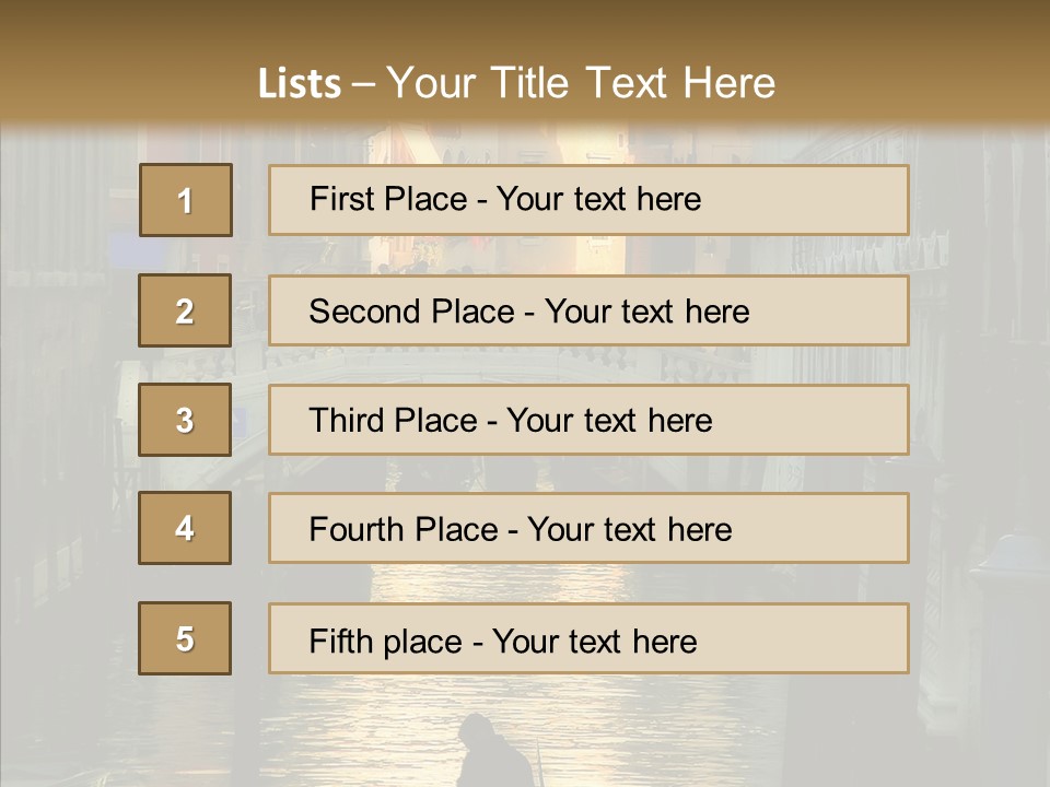 Water Favorite Venice PowerPoint Template