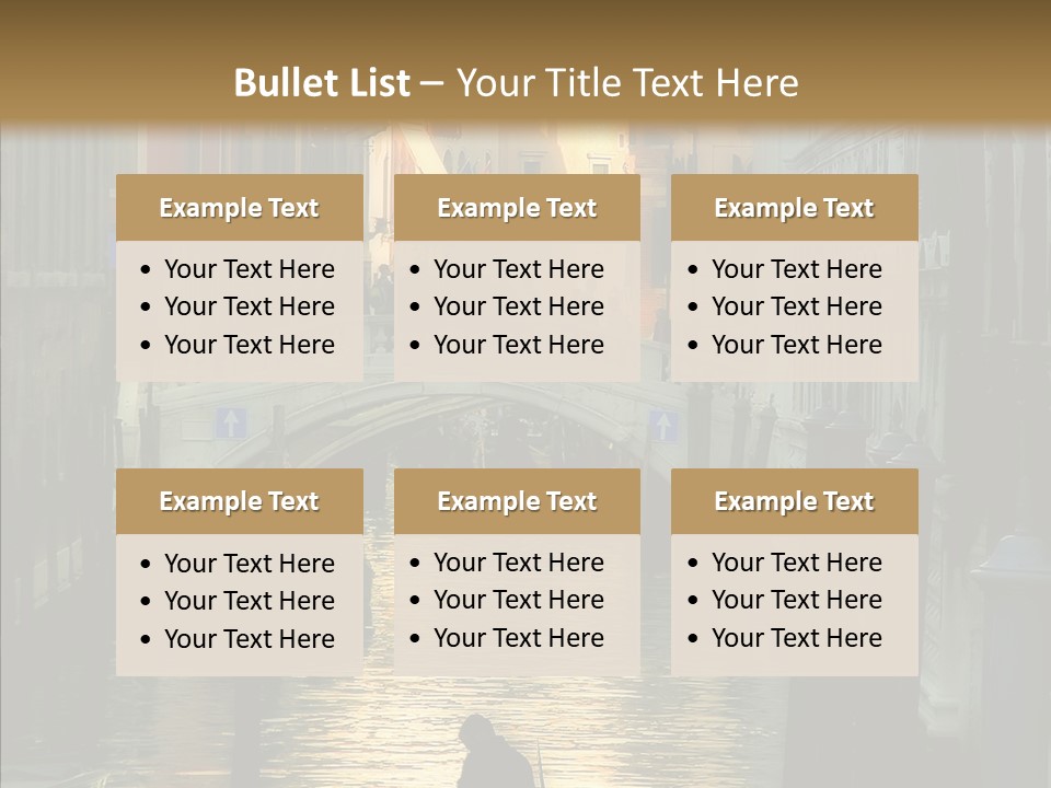 Water Favorite Venice PowerPoint Template