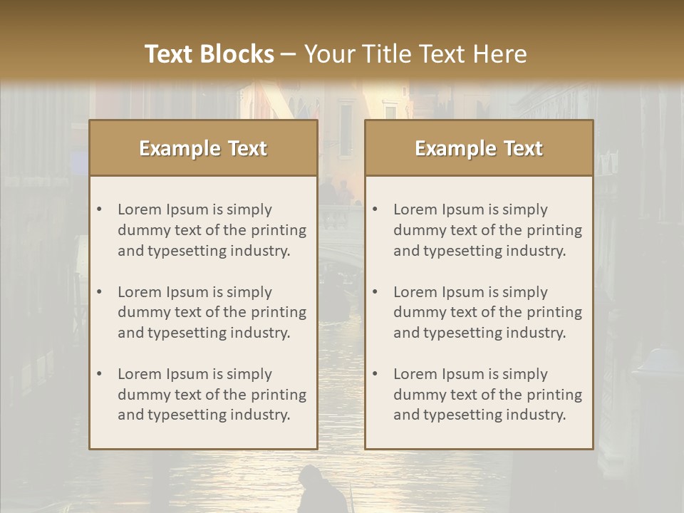 Water Favorite Venice PowerPoint Template