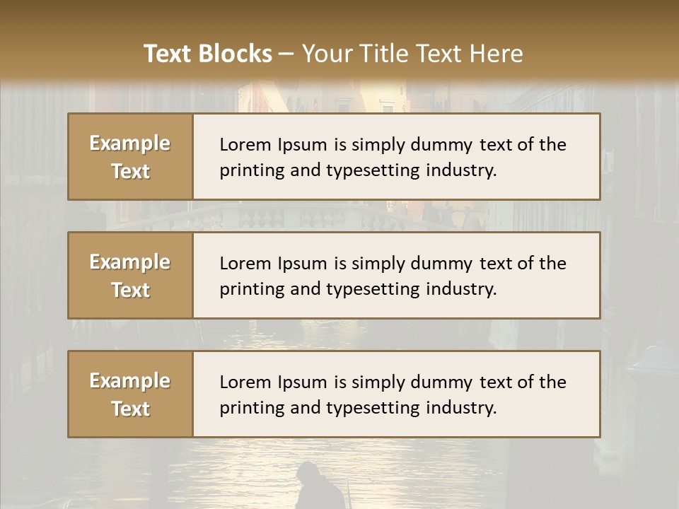 Water Favorite Venice PowerPoint Template