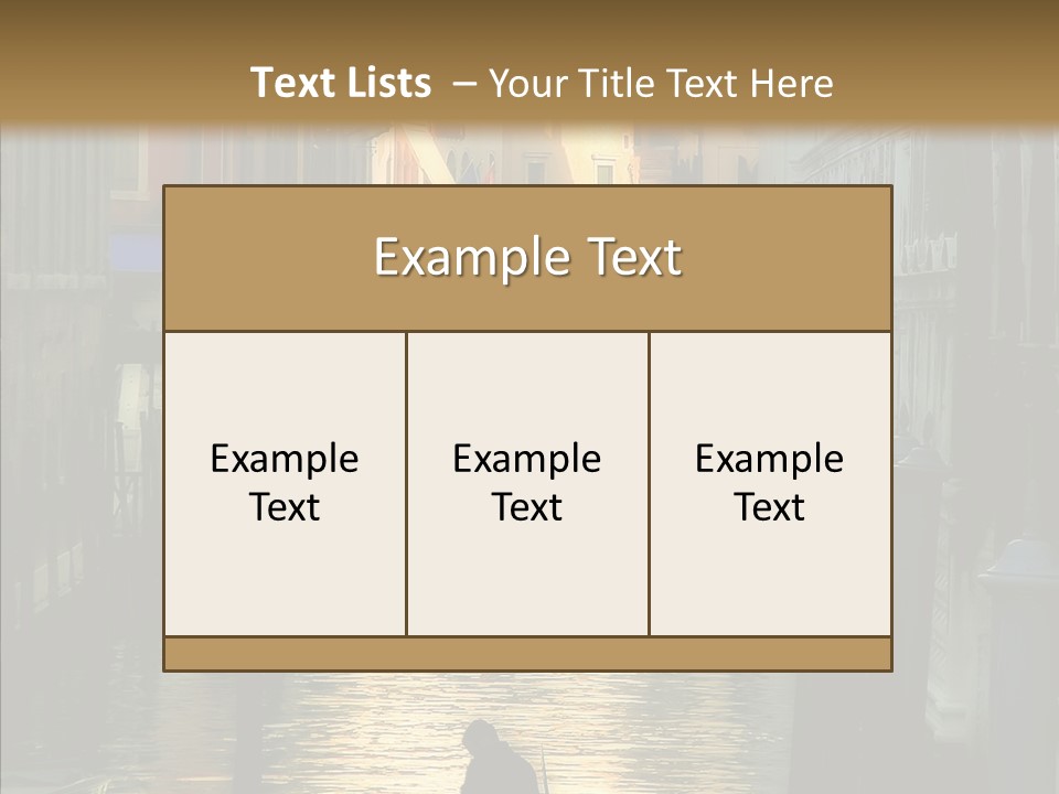 Water Favorite Venice PowerPoint Template