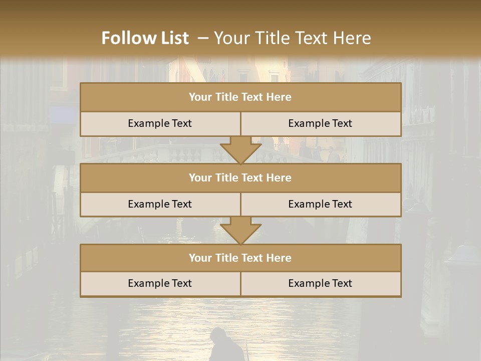 Water Favorite Venice PowerPoint Template