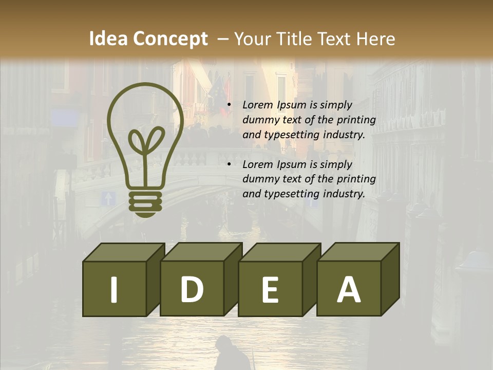 Water Favorite Venice PowerPoint Template