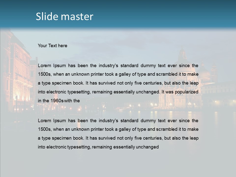 Clouds River Dusk PowerPoint Template
