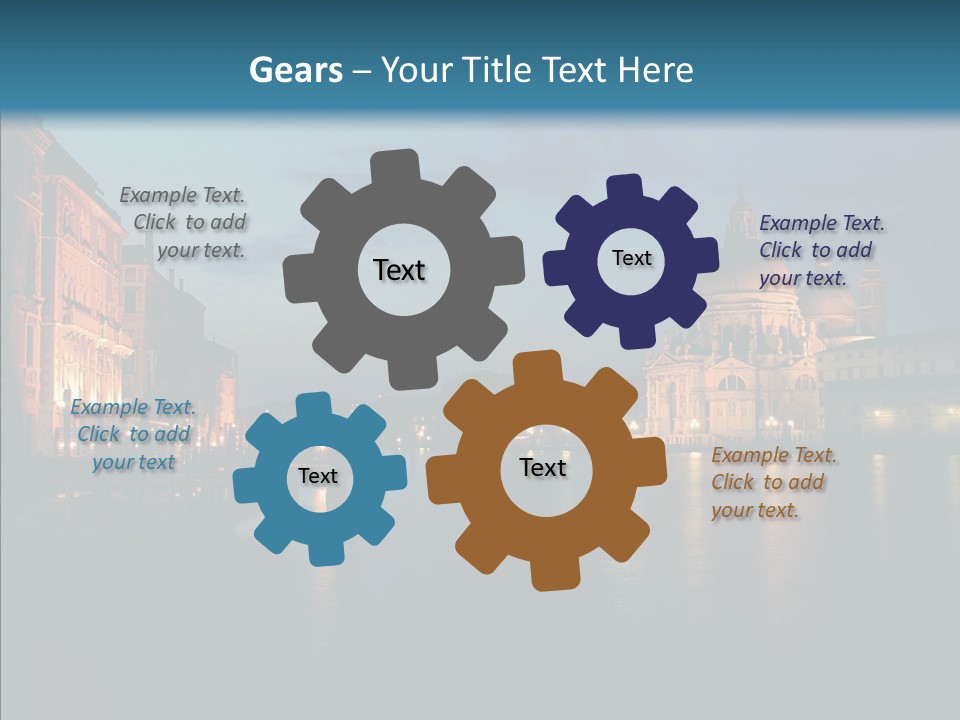 Clouds River Dusk PowerPoint Template