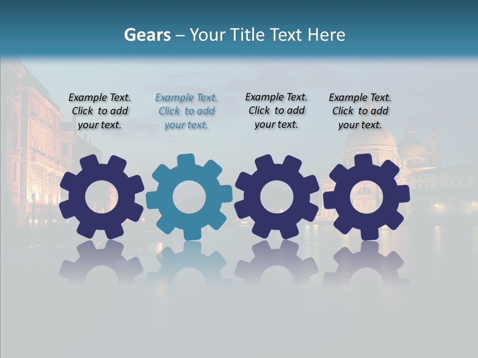 Clouds River Dusk PowerPoint Template