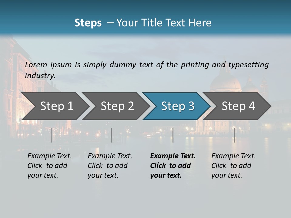 Clouds River Dusk PowerPoint Template