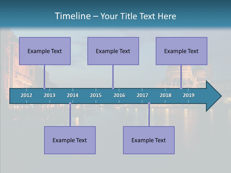 Clouds River Dusk PowerPoint Template