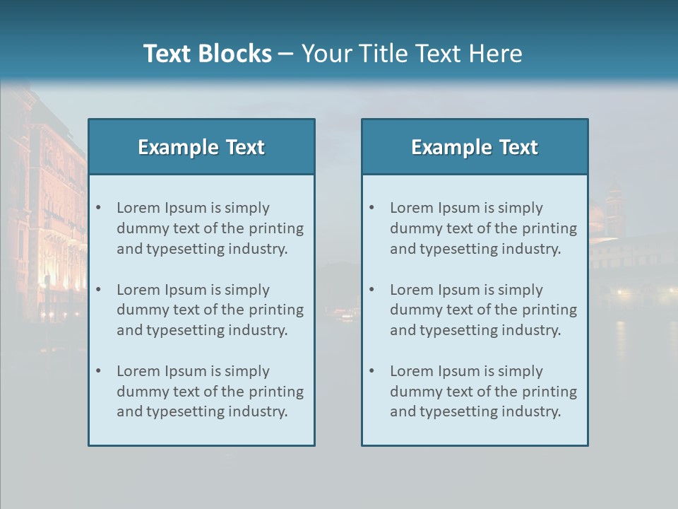Clouds River Dusk PowerPoint Template