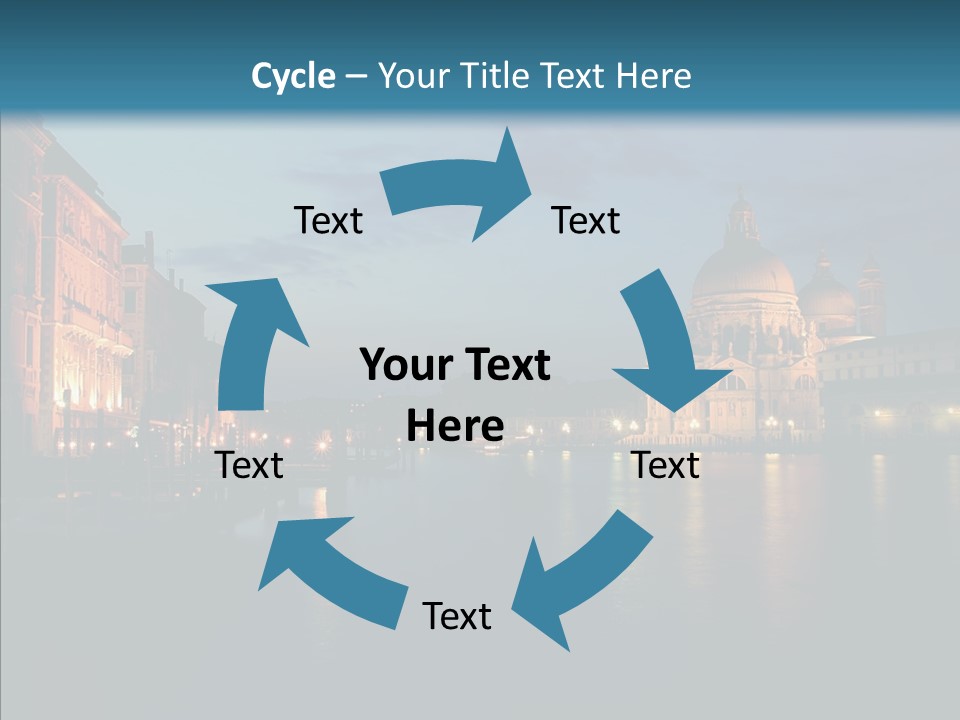 Clouds River Dusk PowerPoint Template