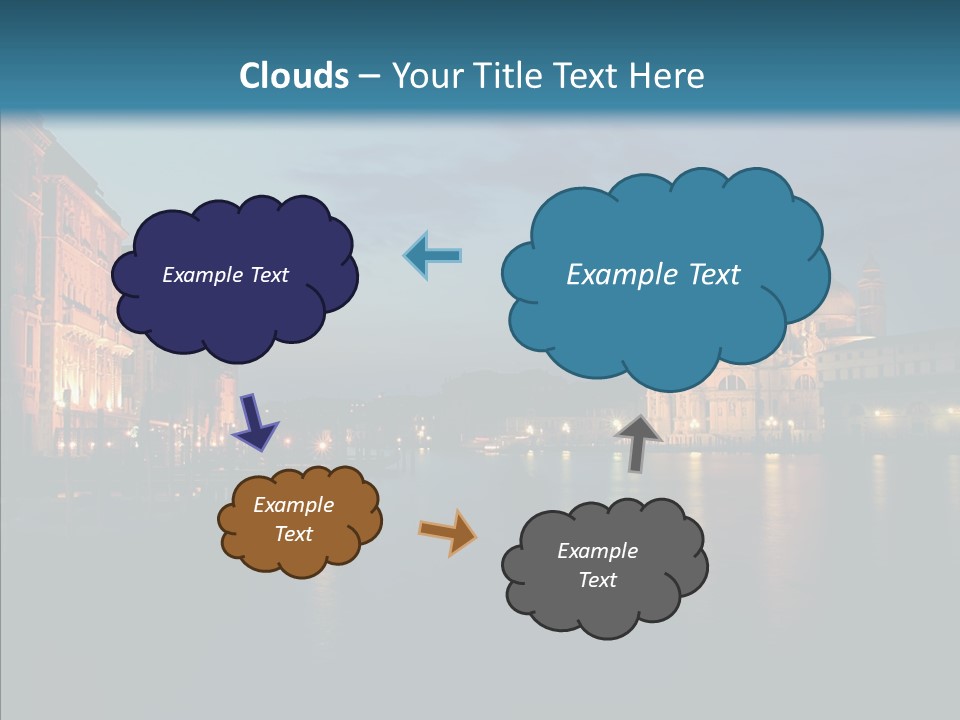 Clouds River Dusk PowerPoint Template