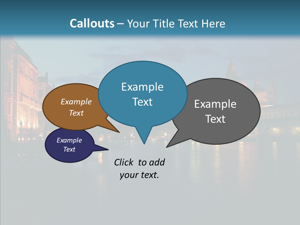 Clouds River Dusk PowerPoint Template