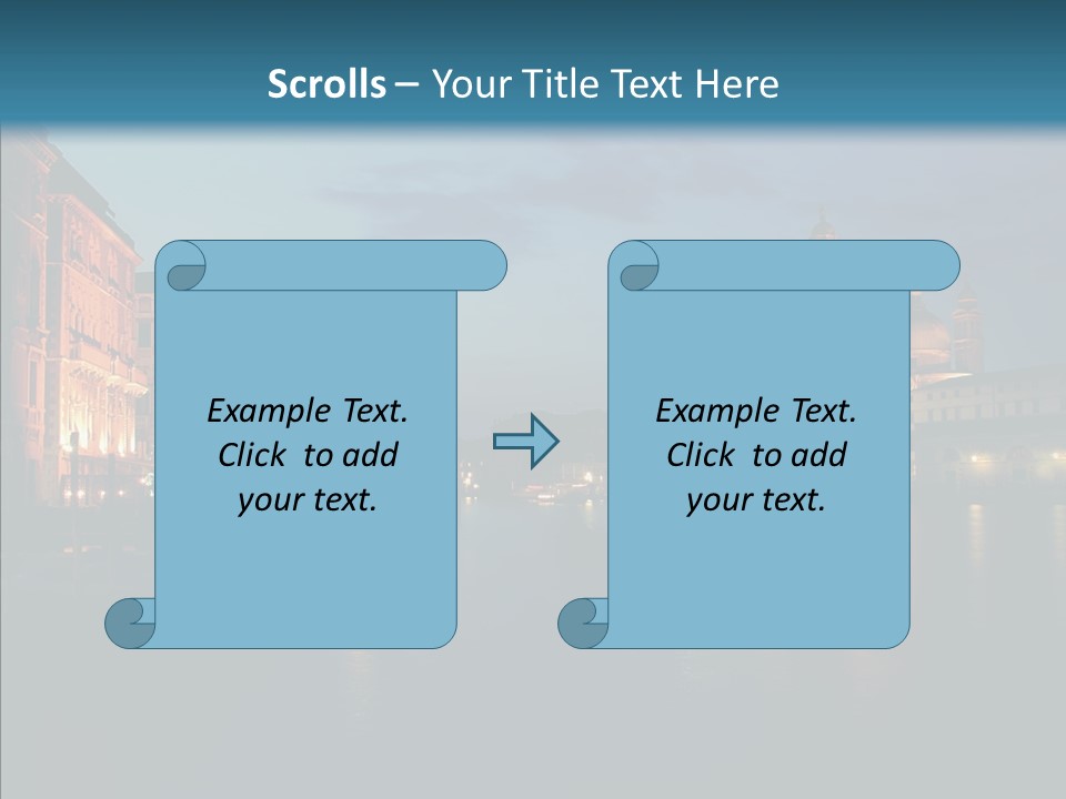 Clouds River Dusk PowerPoint Template
