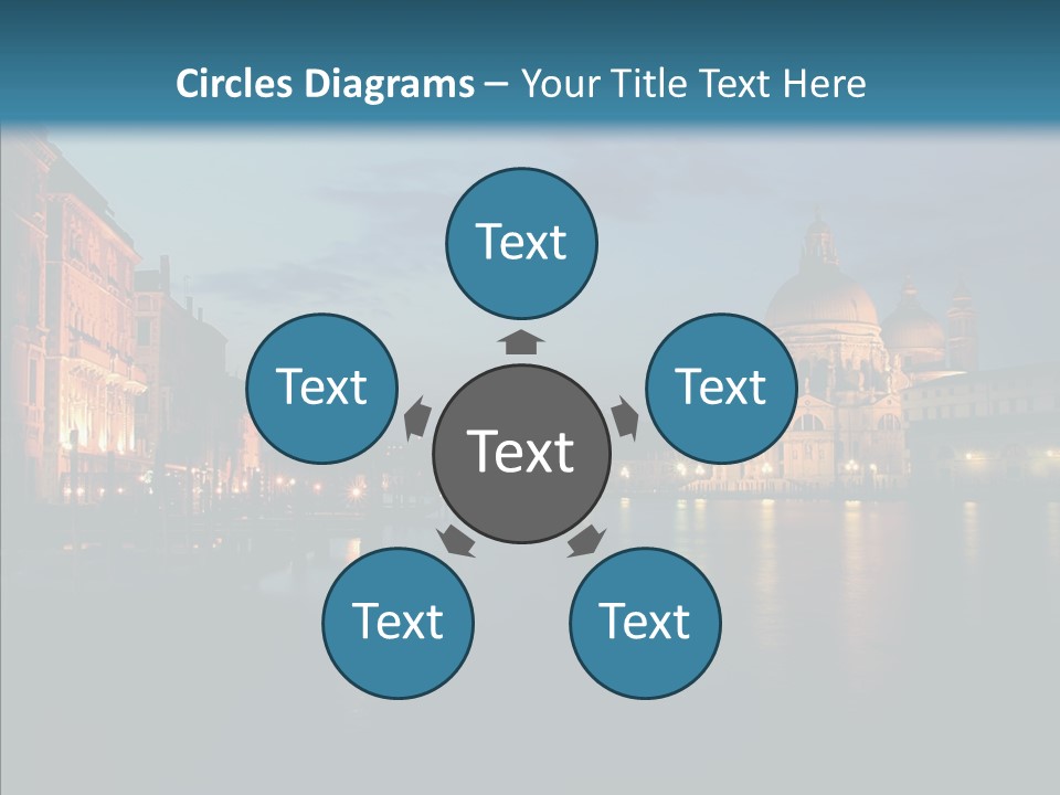 Clouds River Dusk PowerPoint Template