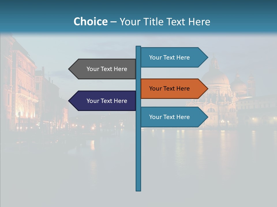 Clouds River Dusk PowerPoint Template